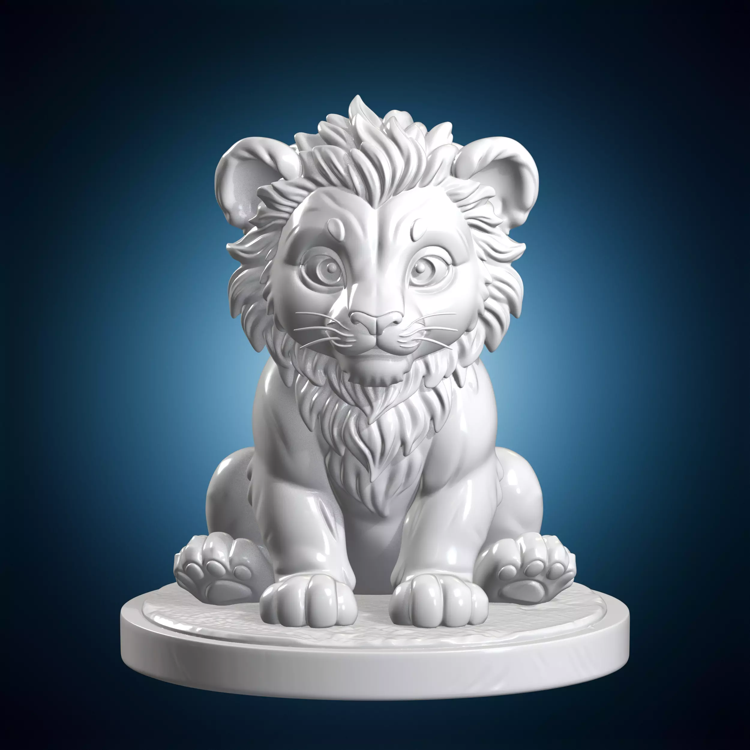 Baby Lion Cub 3D Print Model Animal Figurine 3D print model