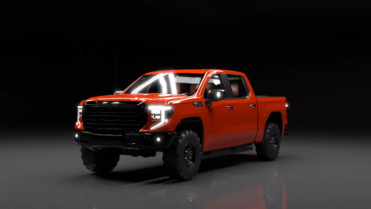 Heavy Duty OffRoad Pickup Truck Rigged 3D Model 3D model