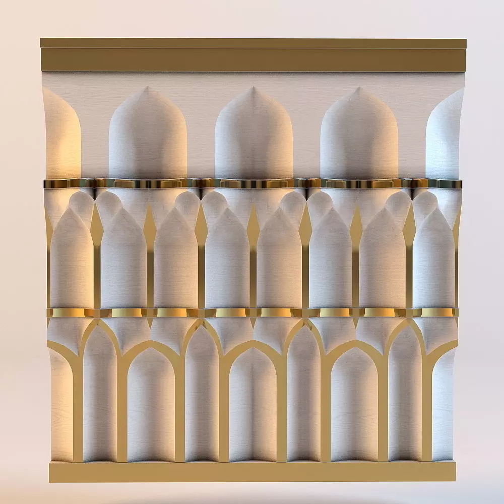 Cornice - Oriental stalactite 2 Low-poly 3D model_0