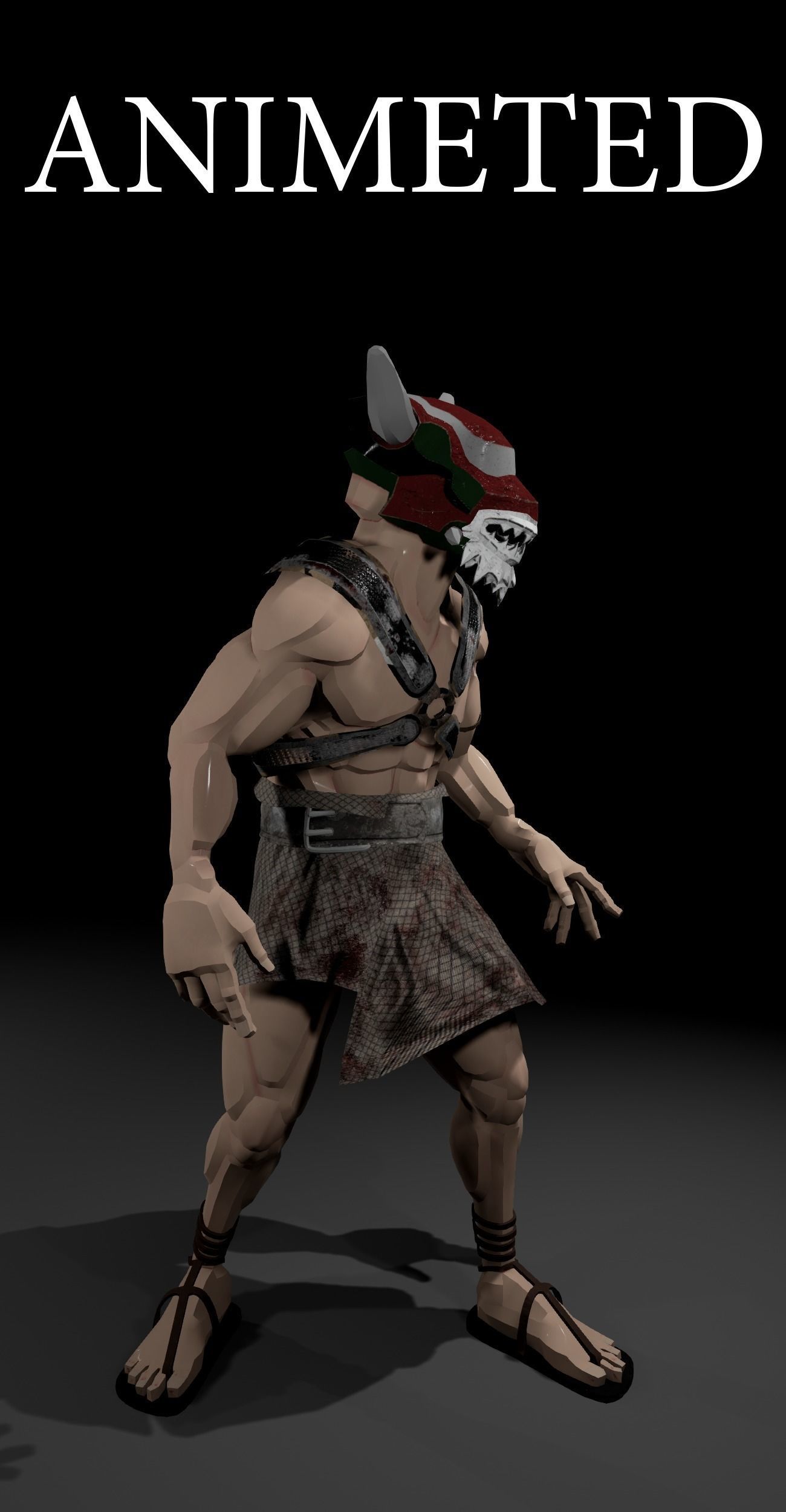 Pharaoh character Free low-poly 3D model_6