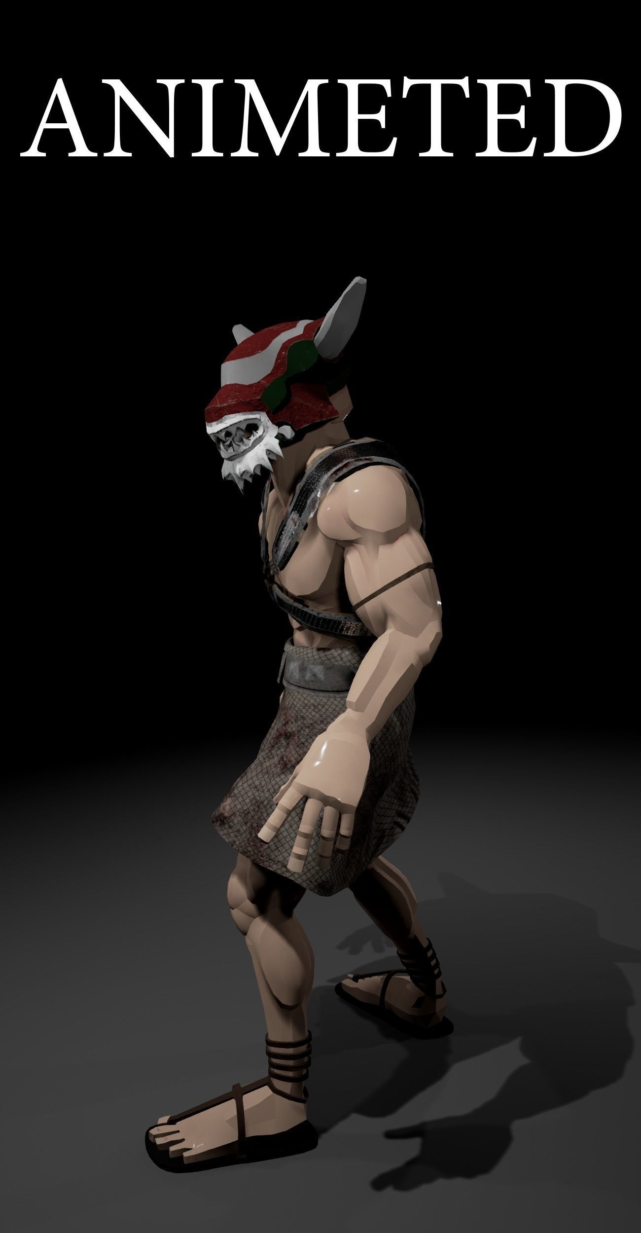 Pharaoh character Free low-poly 3D model_9