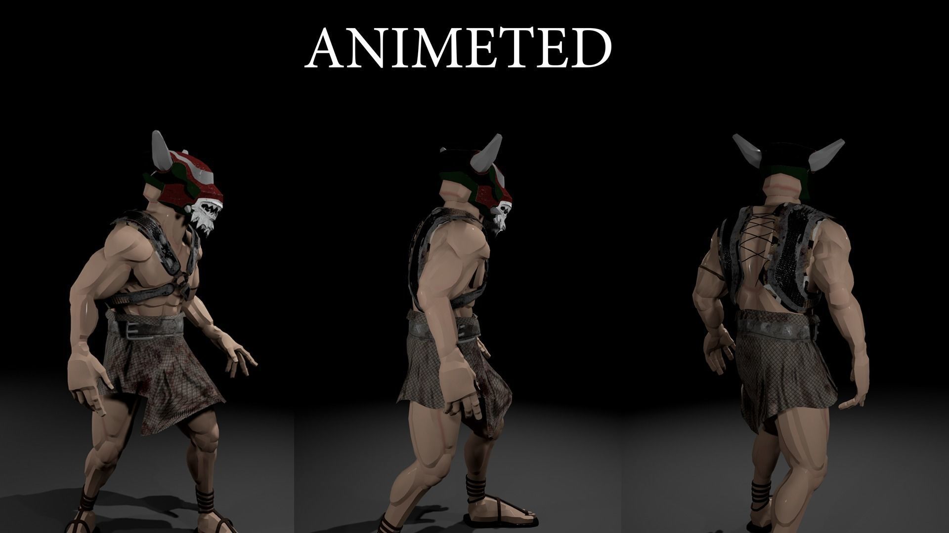 Pharaoh character Free low-poly 3D model_2