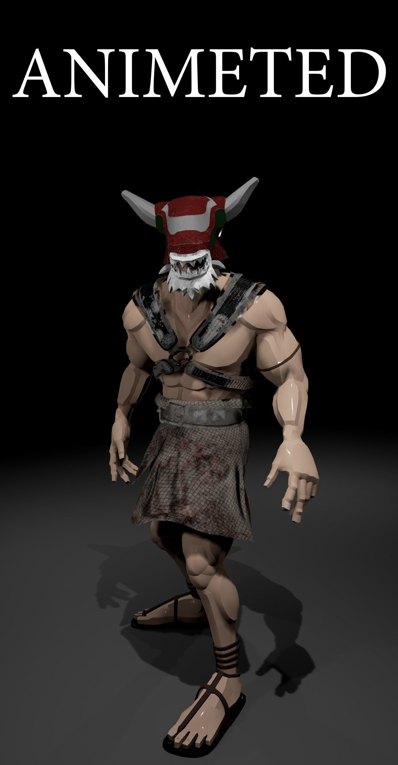 Pharaoh character Free low-poly 3D model_10