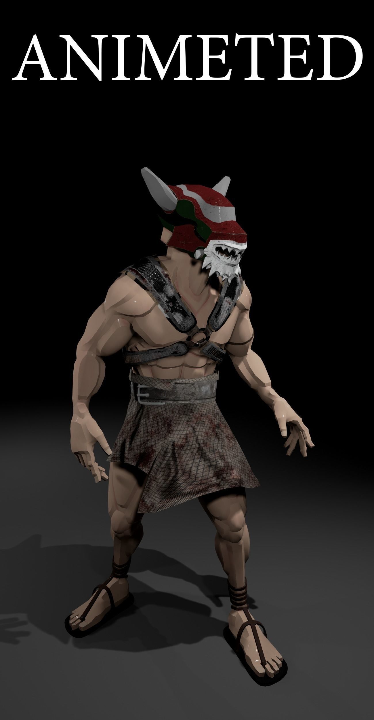 Pharaoh character Free low-poly 3D model_12