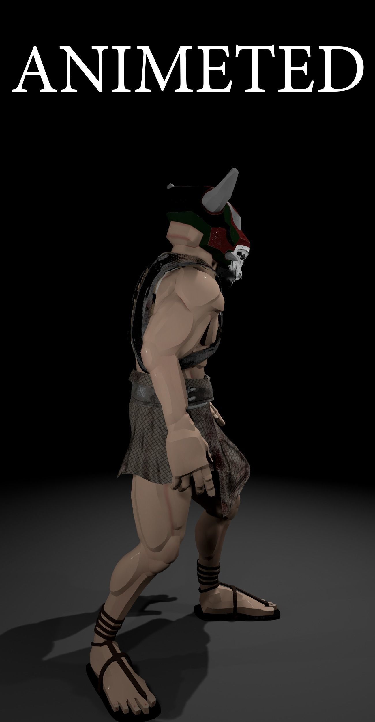 Pharaoh character Free low-poly 3D model_5