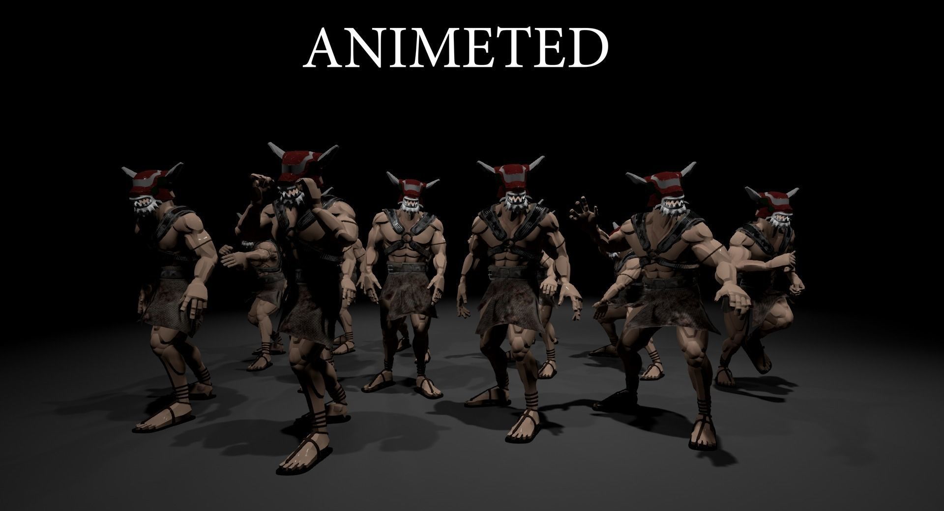 Pharaoh character Free low-poly 3D model_0