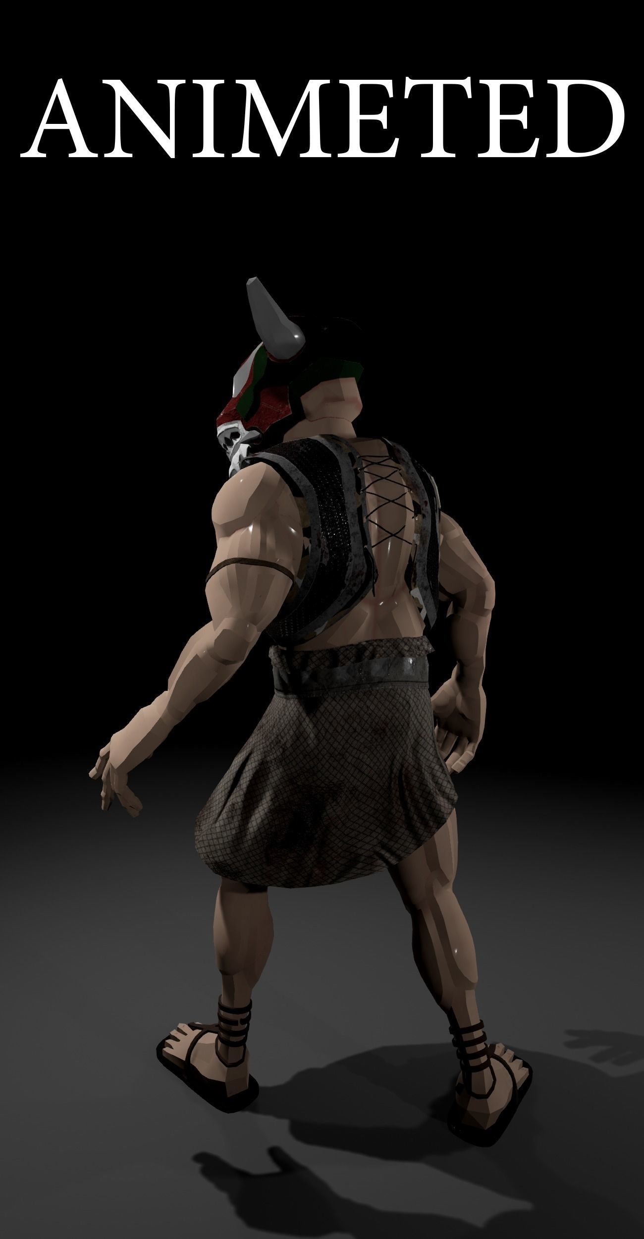 Pharaoh character Free low-poly 3D model_7