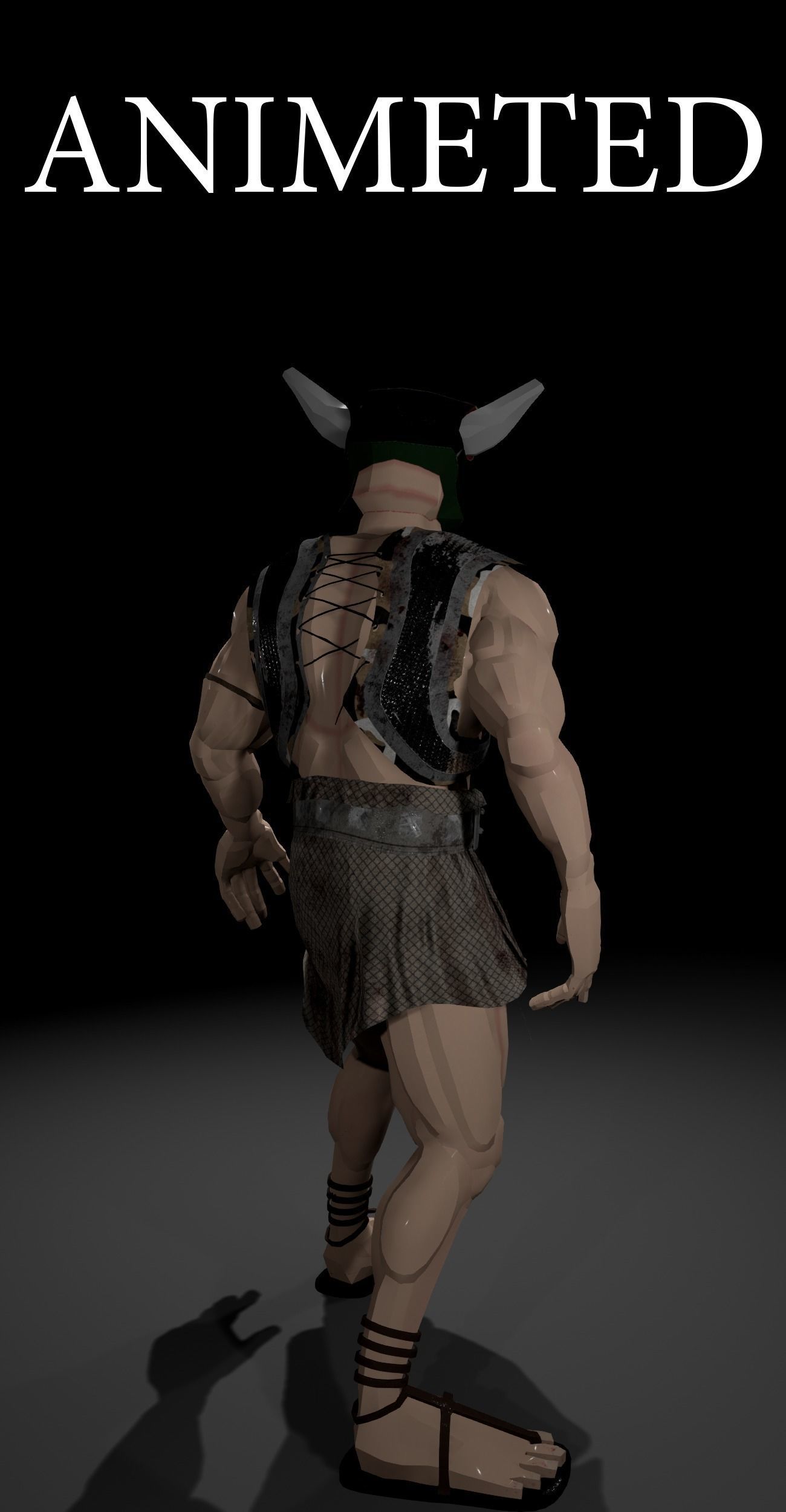 Pharaoh character Free low-poly 3D model_8