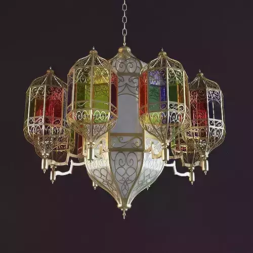 Oriental Lamp 001S-8 3D model