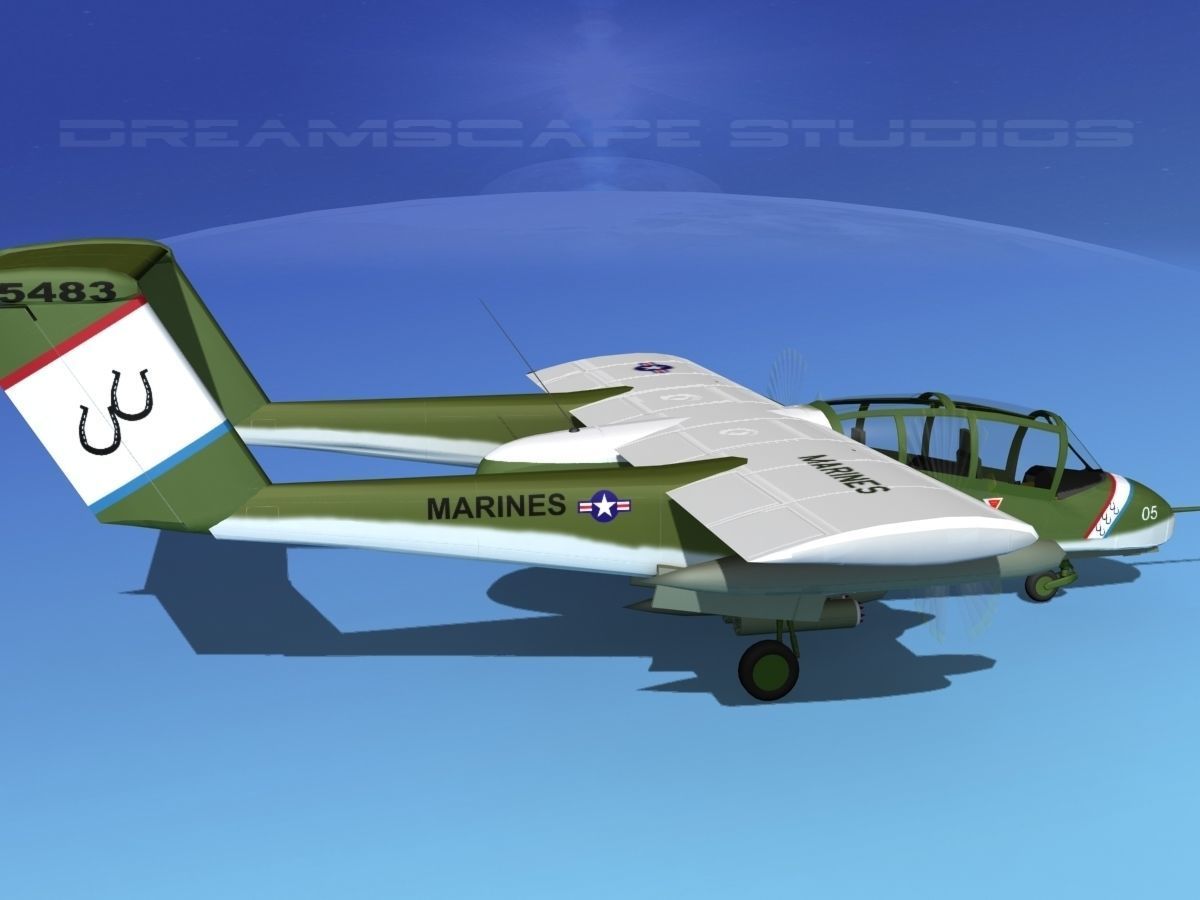 Rockwell OV-10 Bronco USMC 1 3D model_4