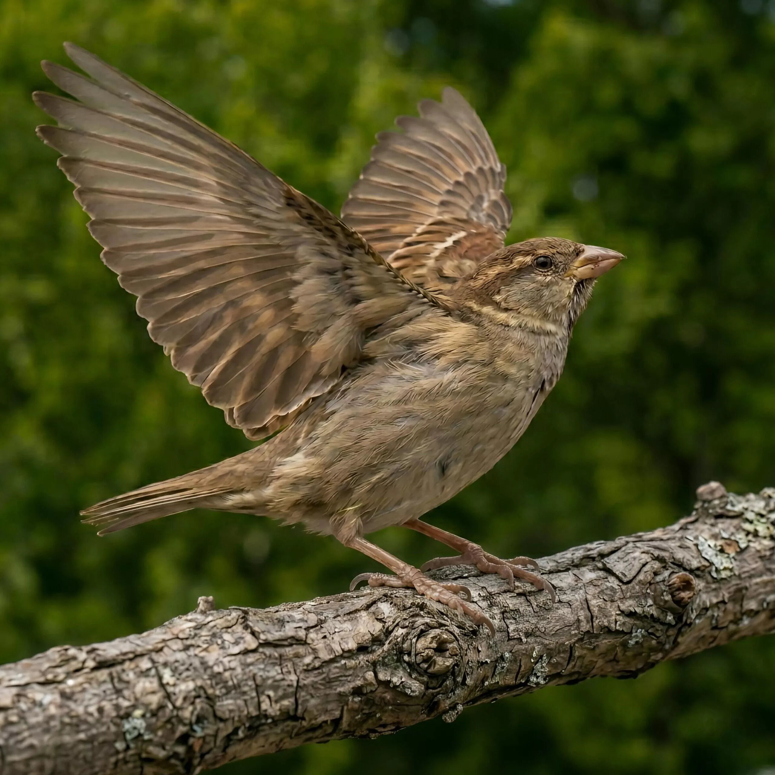 Sparrow rigged animated Low-poly 3D model