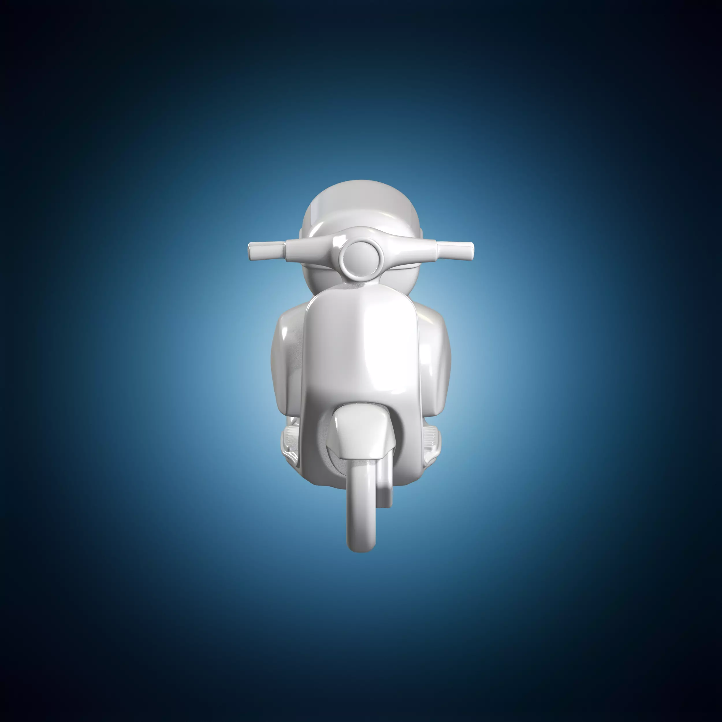Vintage Retro Scooter 3D Print Model 2x Scale 3D print model