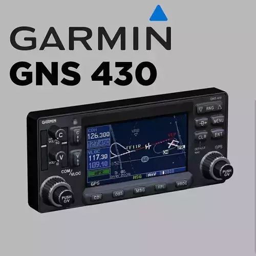 Garmin GNS 430 GPS Nav Comm Low-poly 3D model