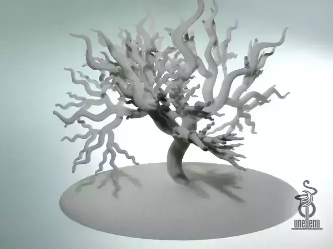 Fractal tree sculpture 3D stl file 3D print model
