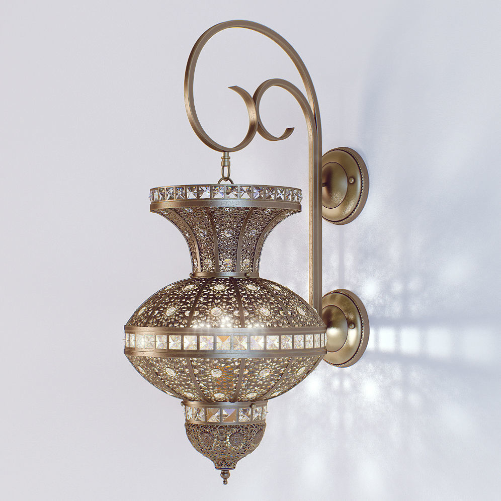 Crystal Morocco lamp 3D model_1