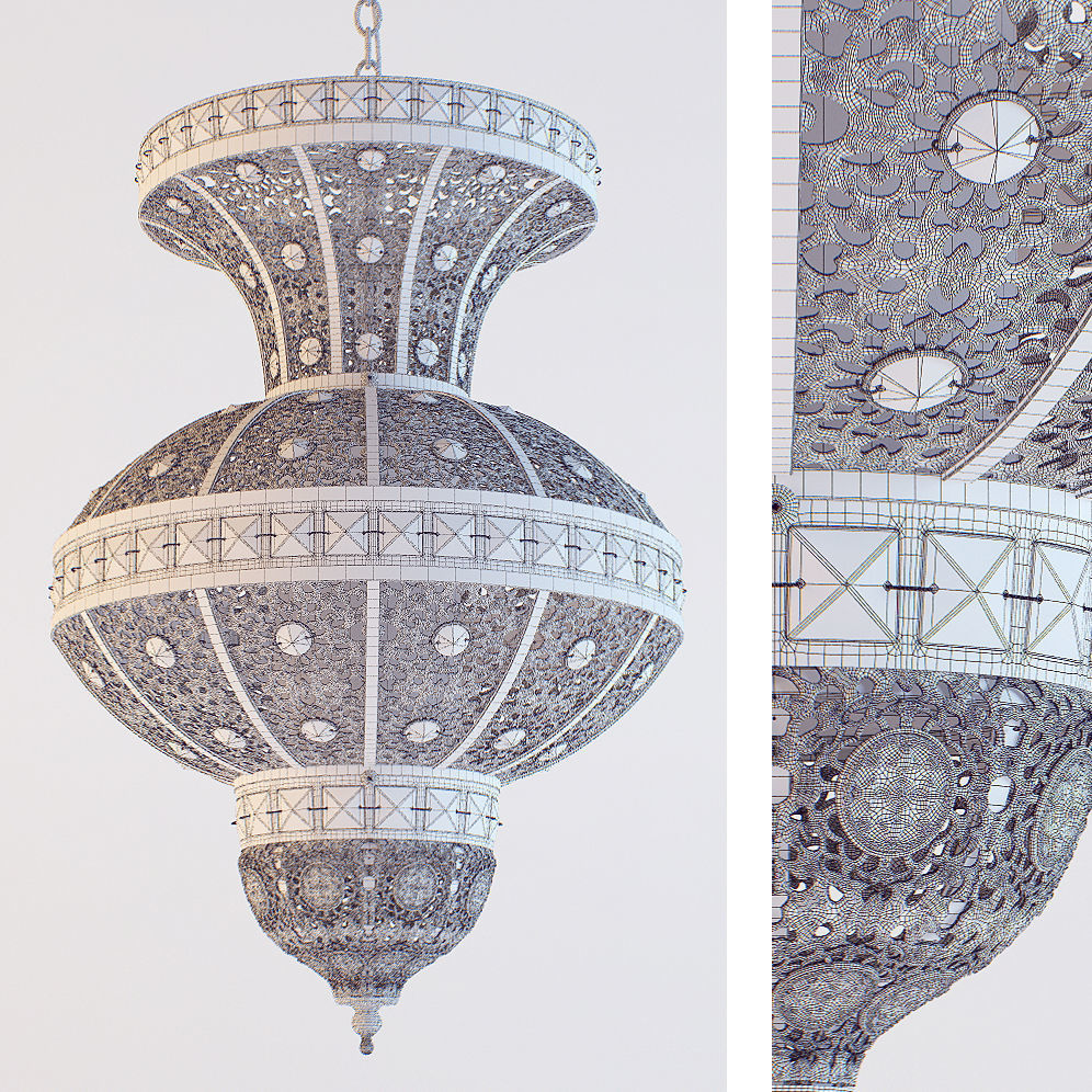 Crystal Morocco lamp 3D model_2