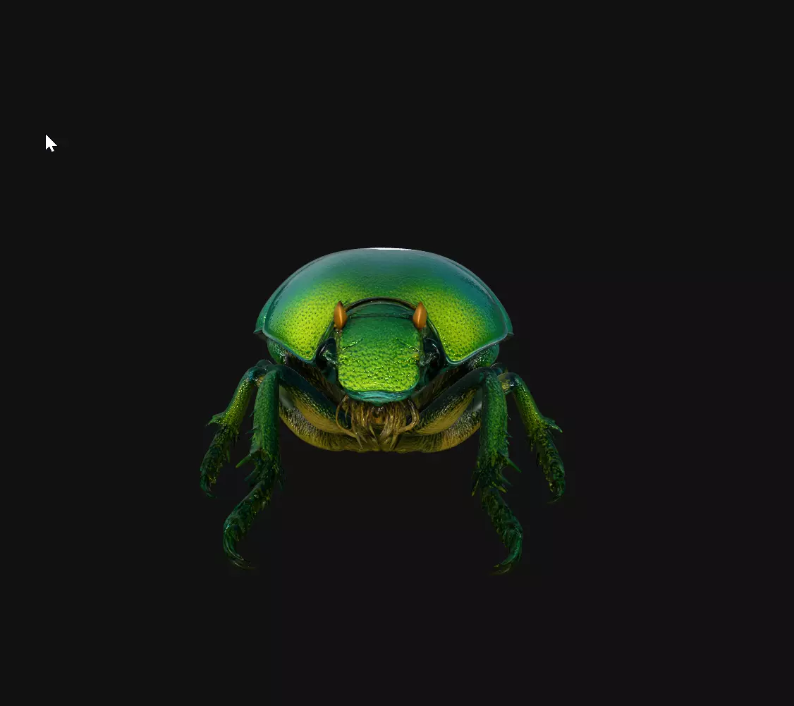 Emerald Scarab Beetle Realistic Insect STL 3D Print Model 3D print model