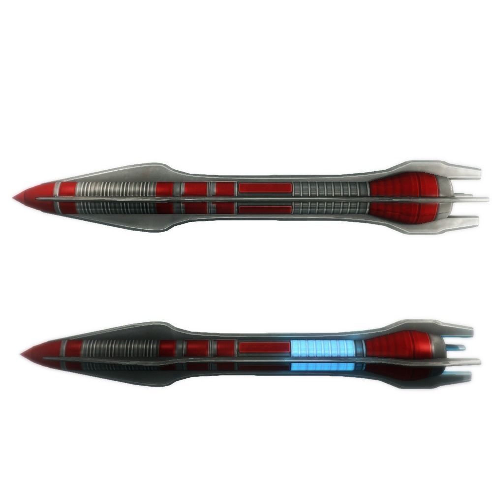 Missile 5 sci-fi low poly Low-poly 3D model_4
