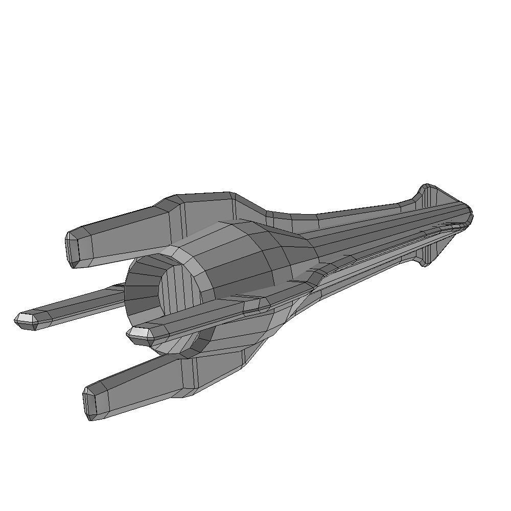 Missile 5 sci-fi low poly Low-poly 3D model_6