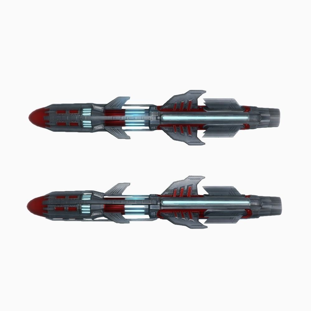 Missile 6 sci-fi low poly Low-poly 3D model_2