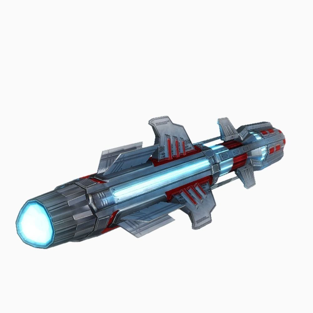Missile 6 sci-fi low poly Low-poly 3D model_1