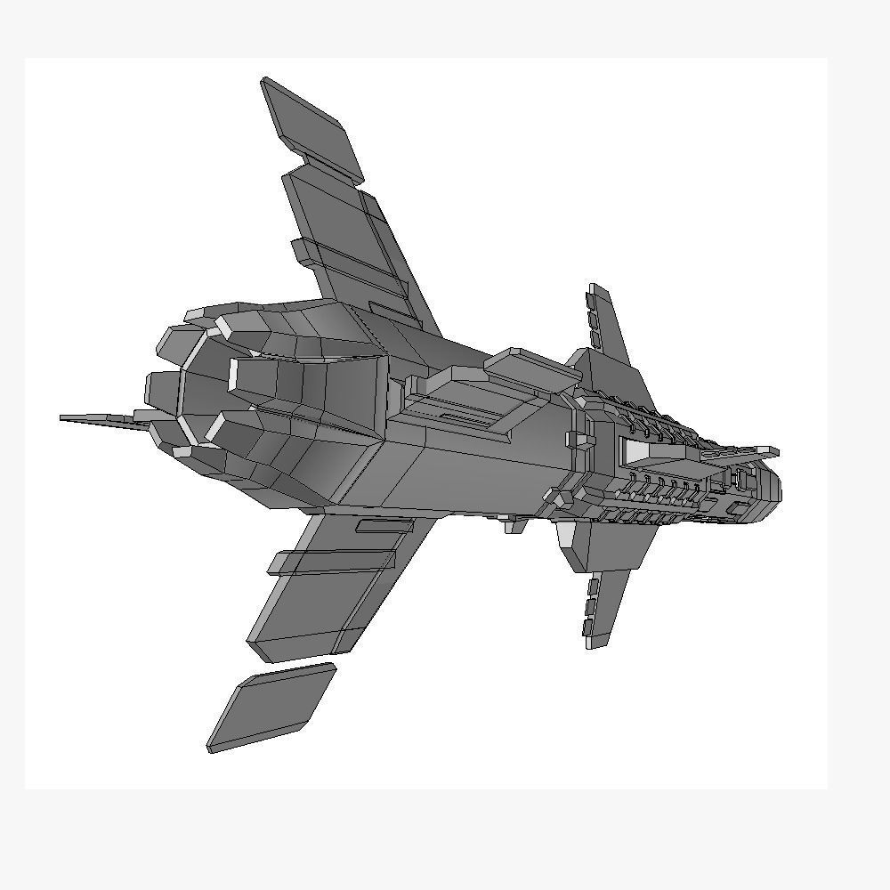 Missile 7 sci-fi low poly Low-poly 3D model_5