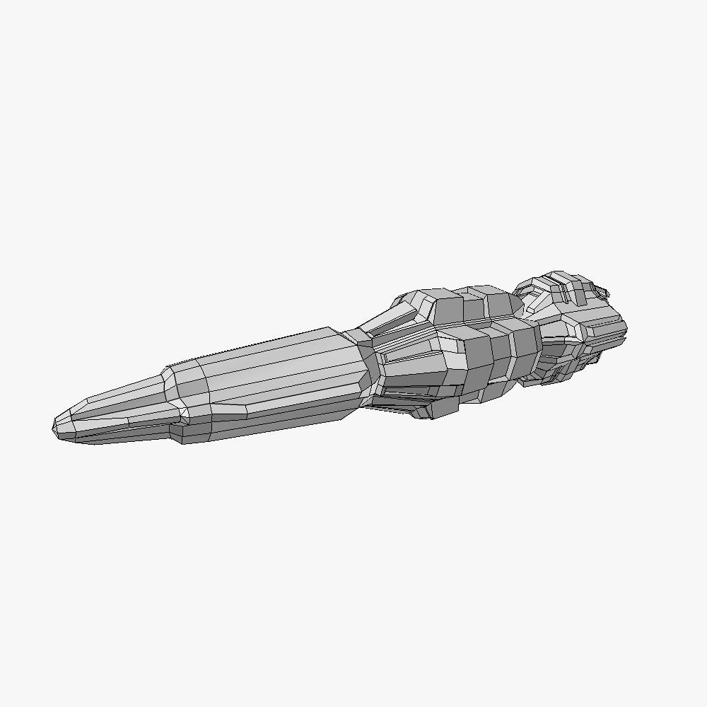 Missile 11 sci-fi low poly Low-poly 3D model_4
