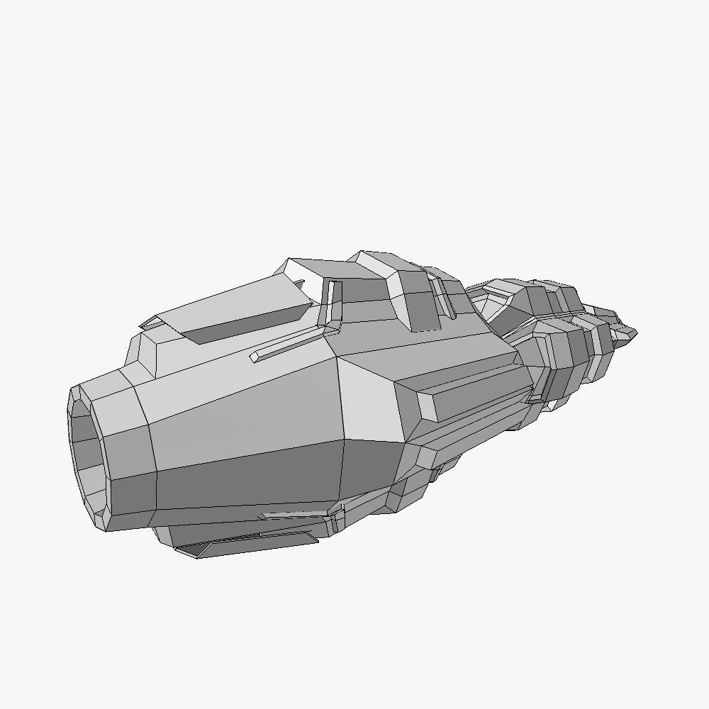 Missile 11 sci-fi low poly Low-poly 3D model_5