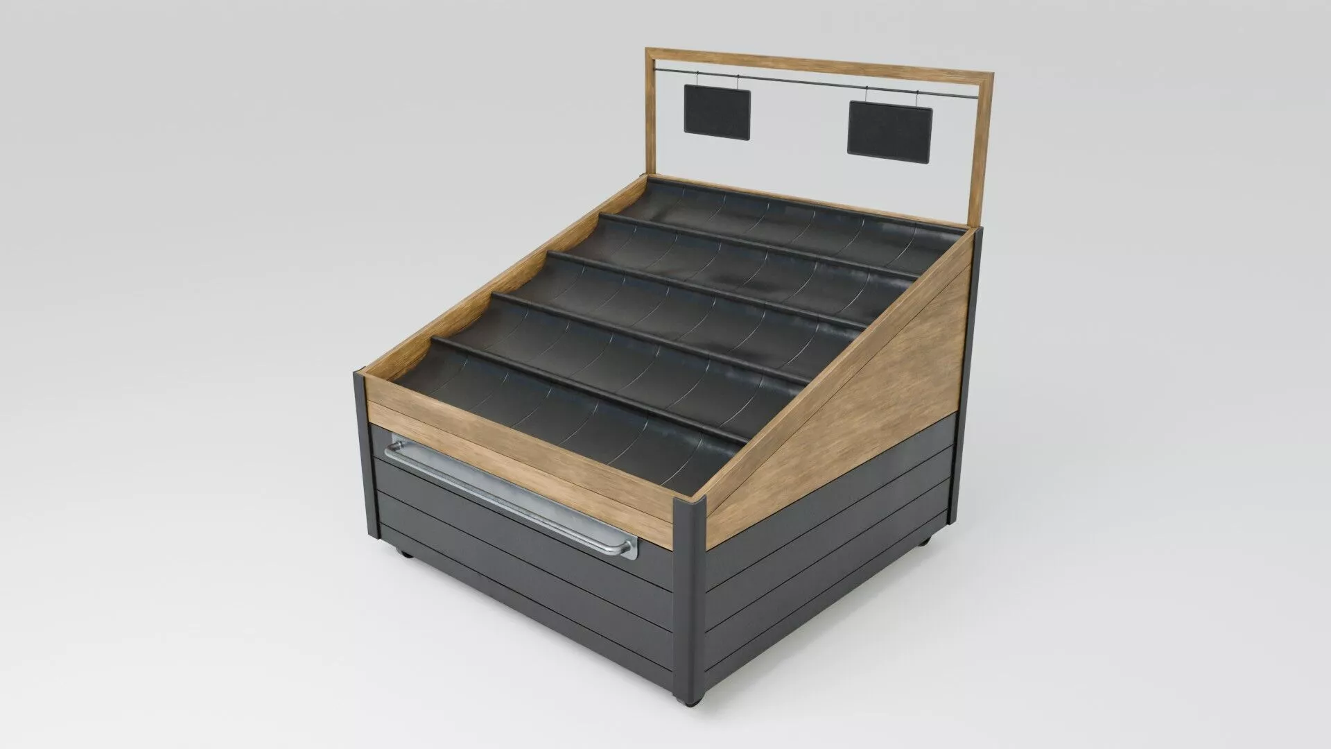 Produce Display Shelf Low-poly 3D model