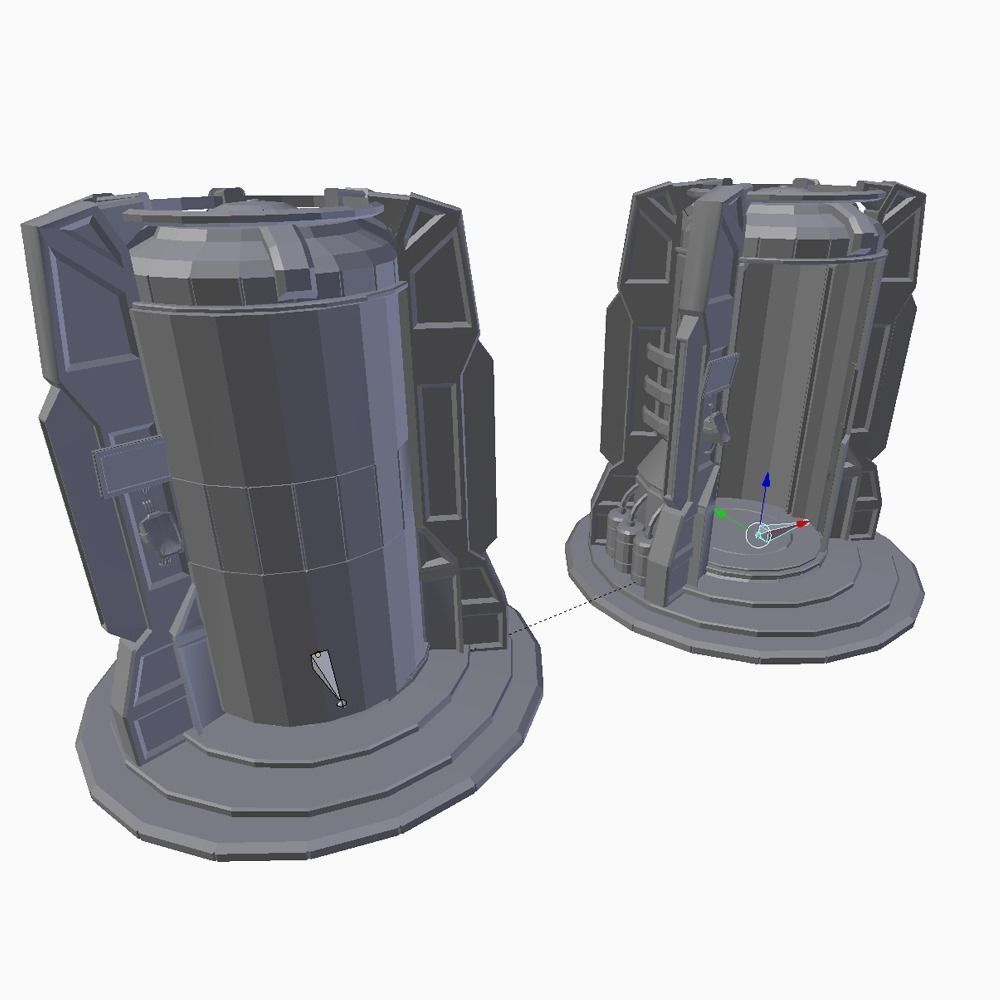 Teleport sci-fi low poly Low-poly 3D model_7