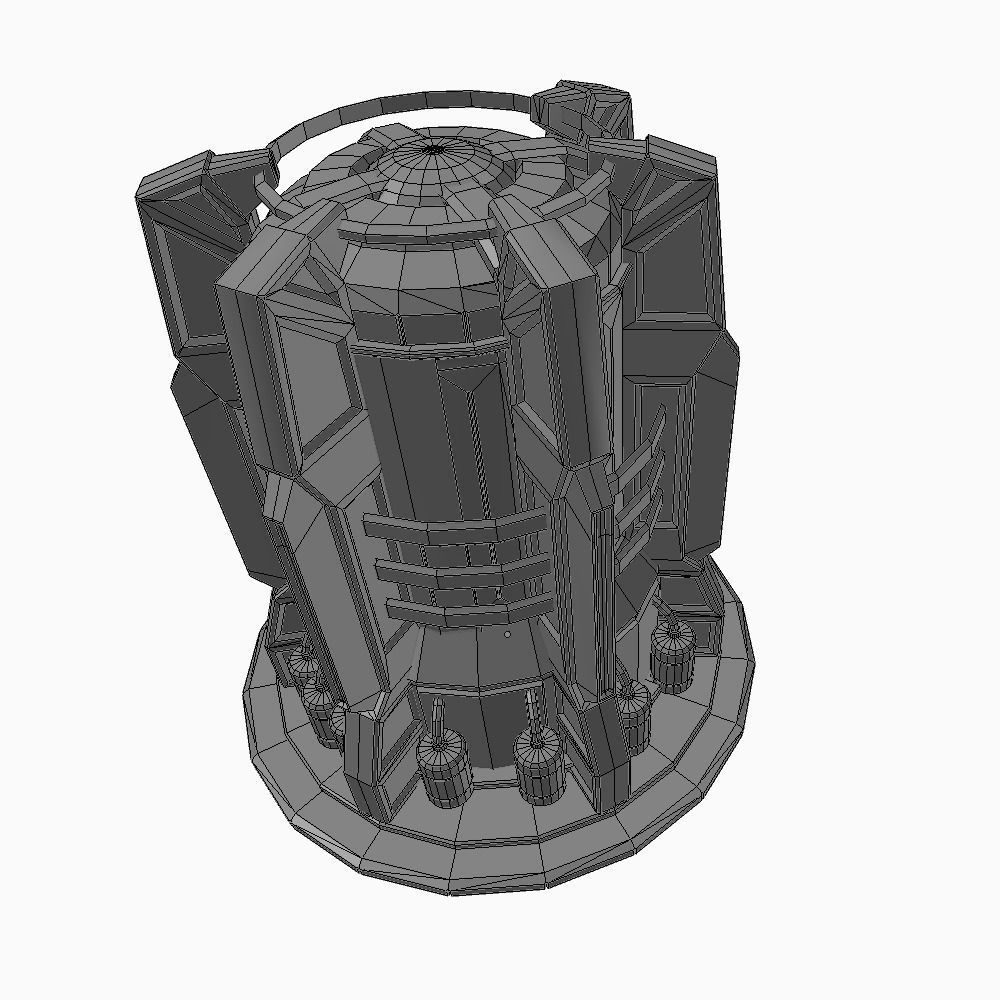 Teleport sci-fi low poly Low-poly 3D model_6