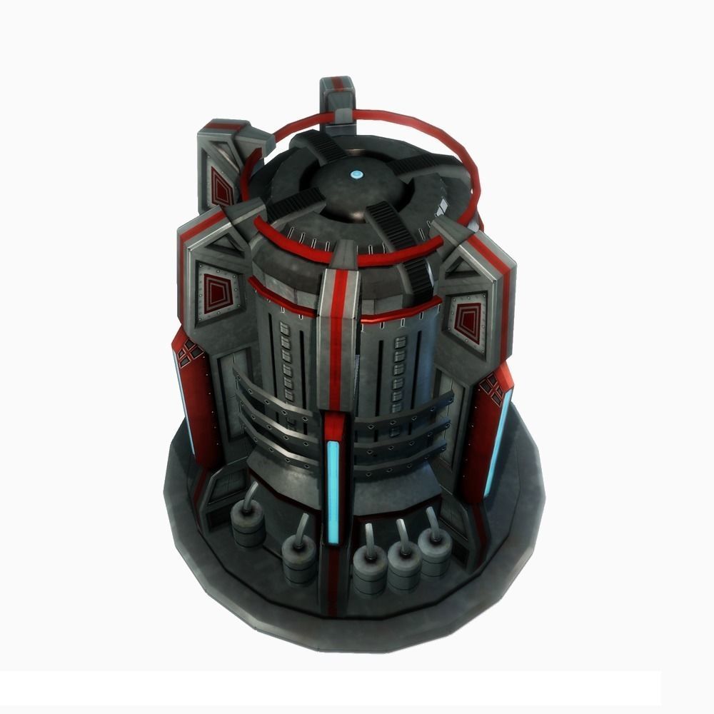 Teleport sci-fi low poly Low-poly 3D model_2
