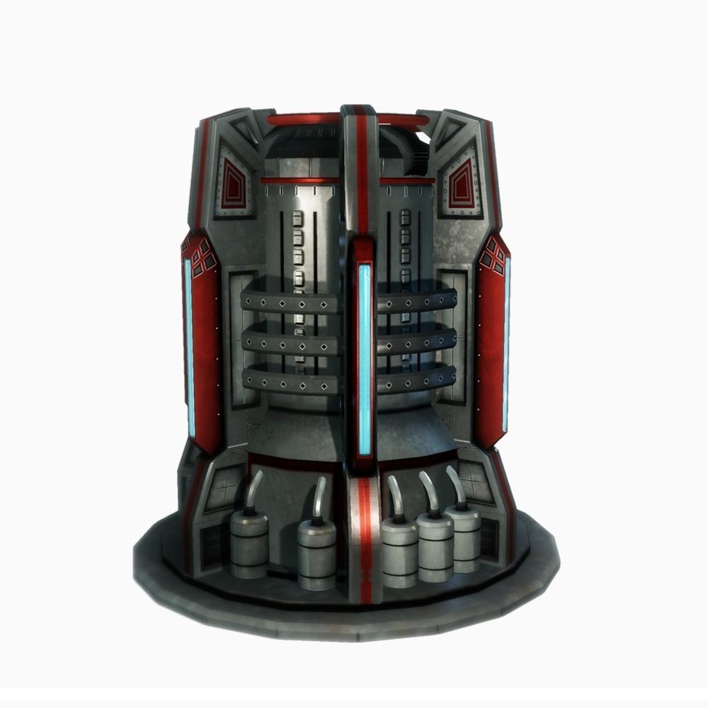 Teleport sci-fi low poly Low-poly 3D model_4