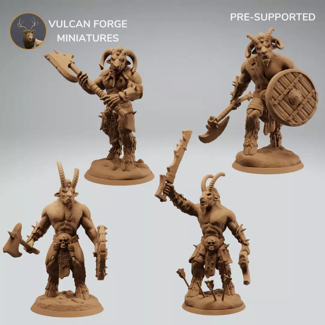 Beastman warriors bundle Beastman warband 3D print model