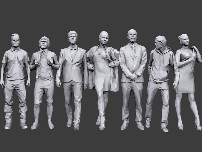 Lowpoly People Casual Pack