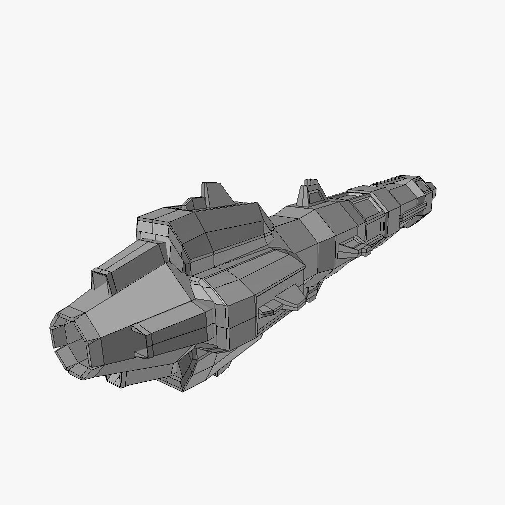 x6 Heavy rocket missiles package Low-poly 3D model_10