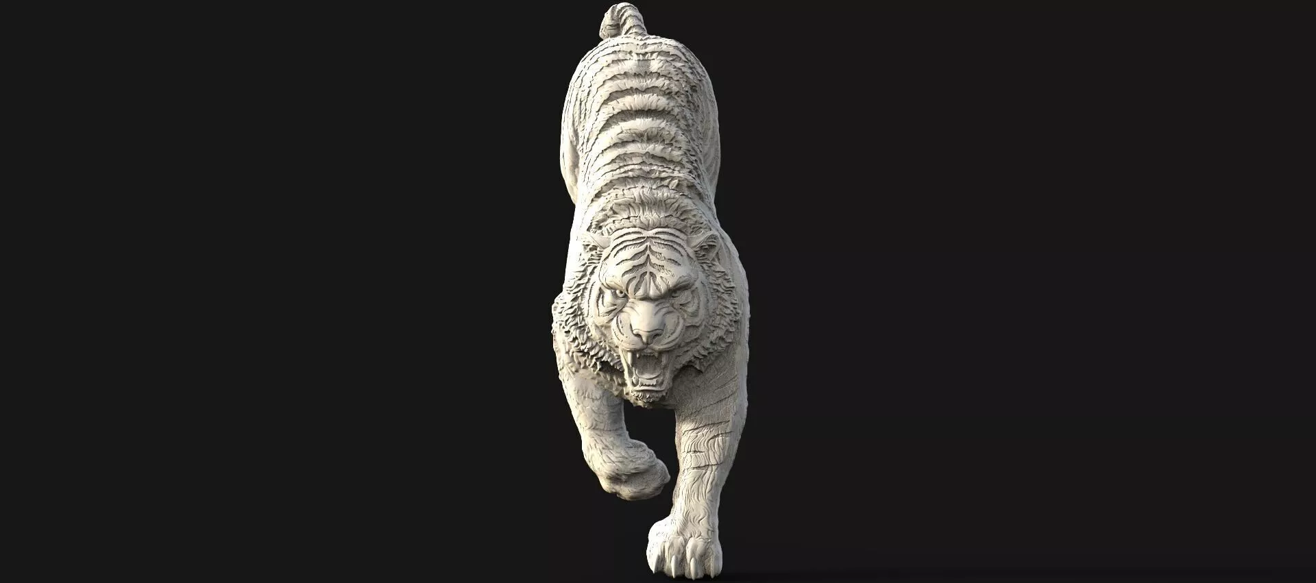 Tiger CNC STL file 3D print model