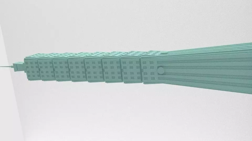 Taipei Tower Low Poly Low-poly 3D model_0