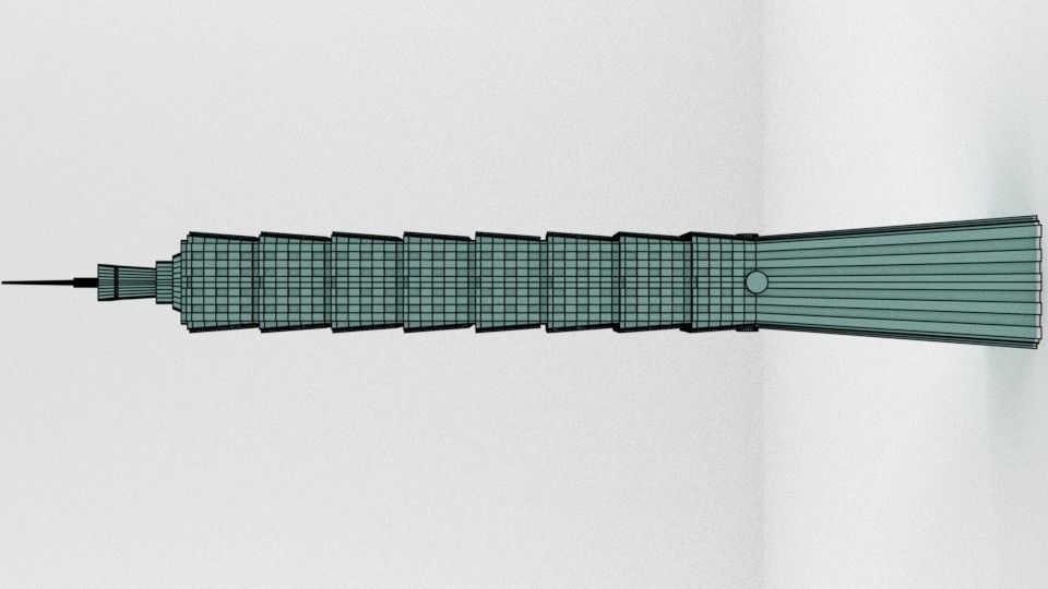 Taipei Tower Low Poly Low-poly 3D model_5