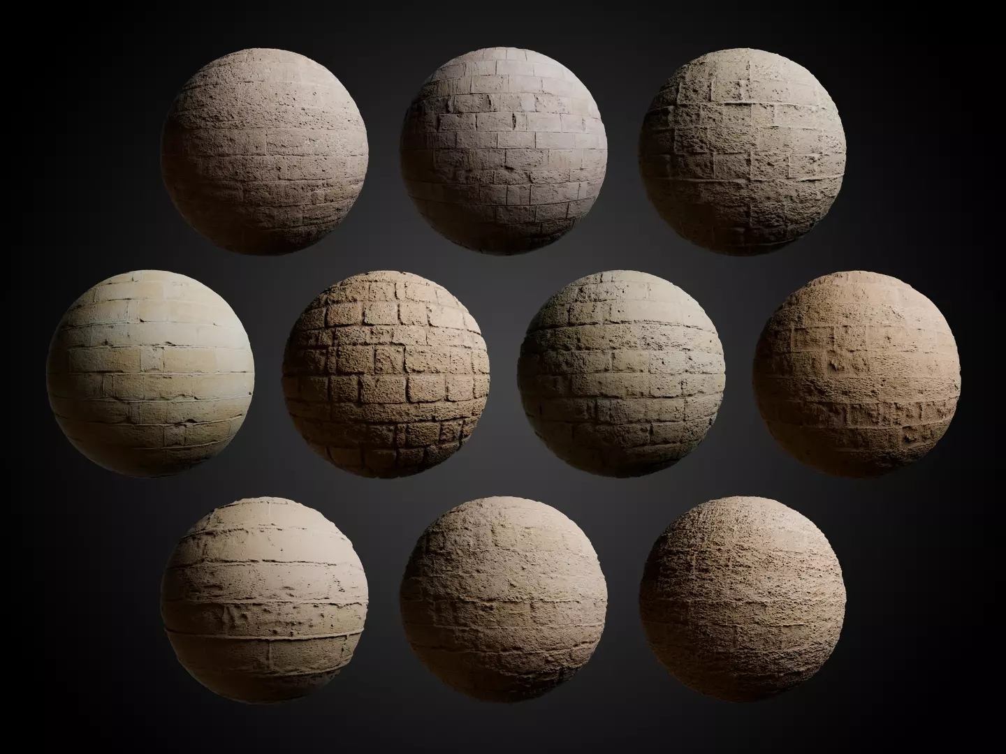 10 Maltese Sand Stone Bricks - 4k Seamless PBR Textures Vol 2 Texture