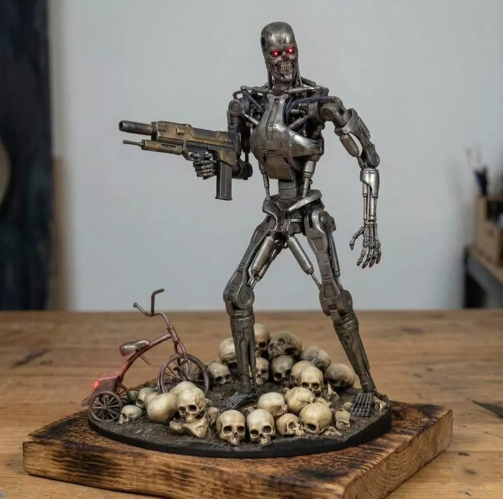 Terminator T-800 Endoskeleton Rekvizit T2 V5 Pose T2 3D print model
