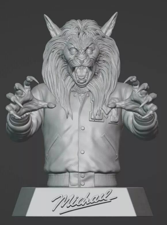 Michael Jackson Werewolf Bust- Thriller 3D print model