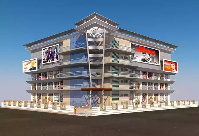 Mall Building for Visualizations 3D model