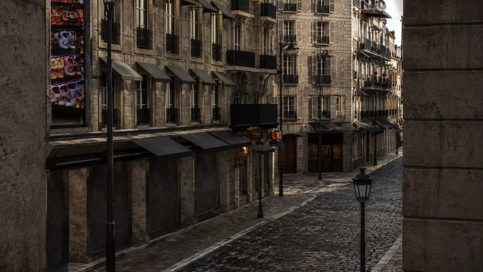 Snowy Streets Vanishing Point Of London Low-poly 3D Model Low-poly 3D model