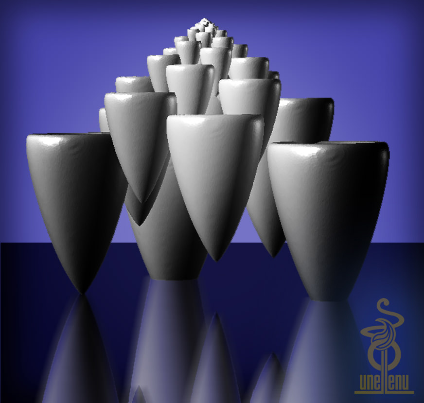 Multi-vase flowerpot 3D print model_3