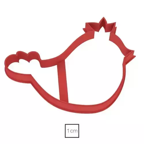Bird with a crown cookie cutter for professional