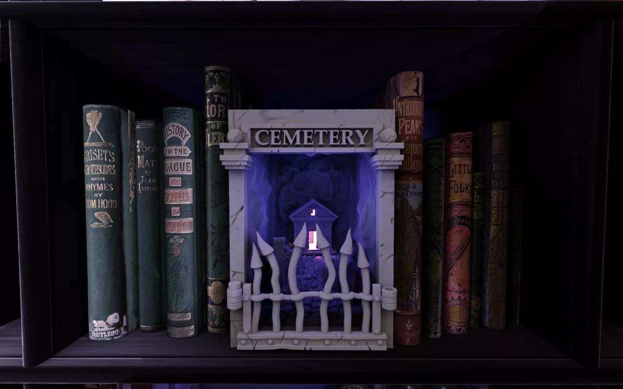 Cemetery Booknook 3D print model