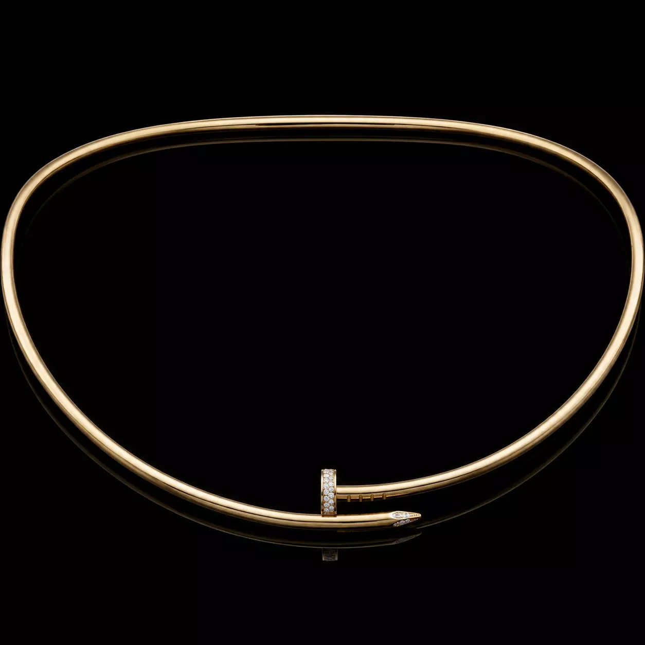 Brand Jewelry Nail Necklace Diamonds Luxury Gold 3D print model