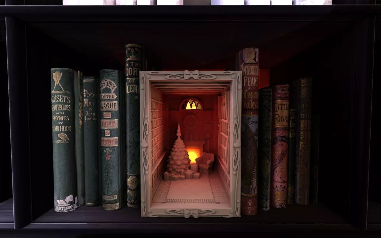 Christmas Booknook 3D print model