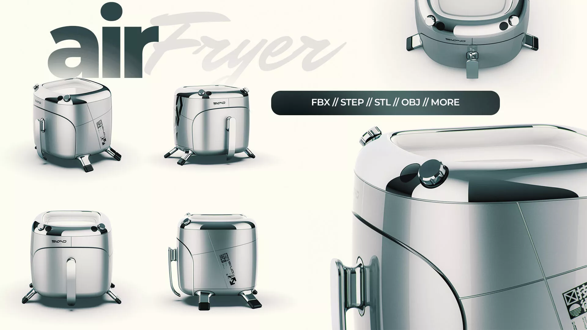 AIR FRYER - Premium Kitchen Appliance Concept 3D model
